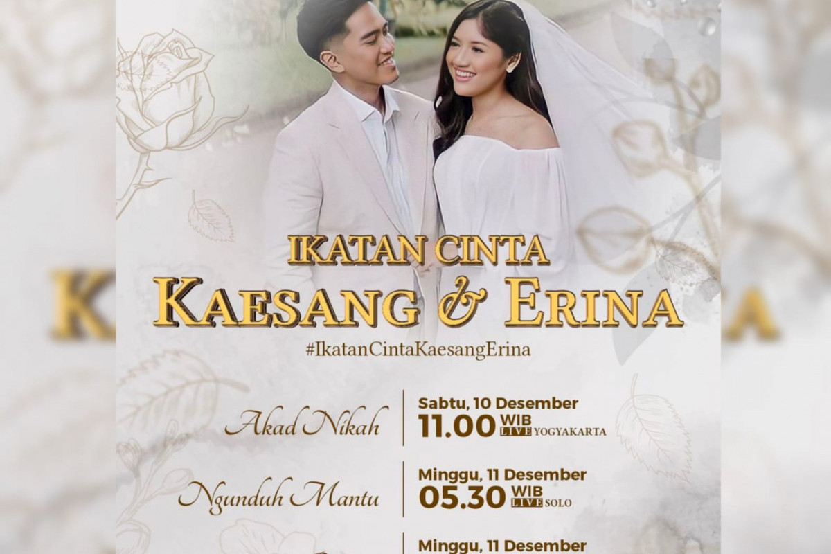 Ekslusif LIVE Streaming Akad Nikah Kaesang dan Erina BEBAS Iklan? Nonton Ikatan Cinta Kaesang Erina di RCTI+